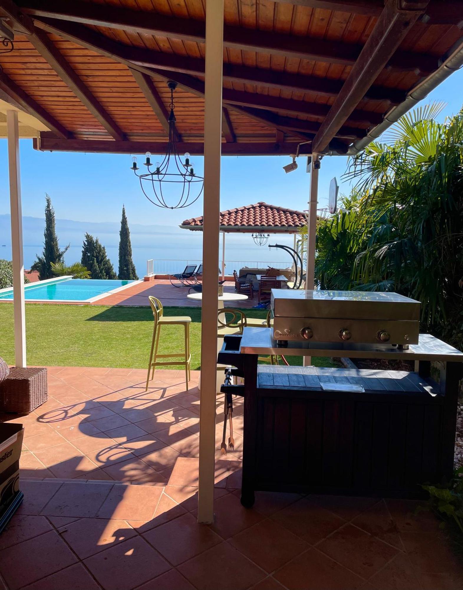Villa Lovran - 150M To The Beach - Infinity Pool - Incredible Sea View - Fitness Room Exterior foto